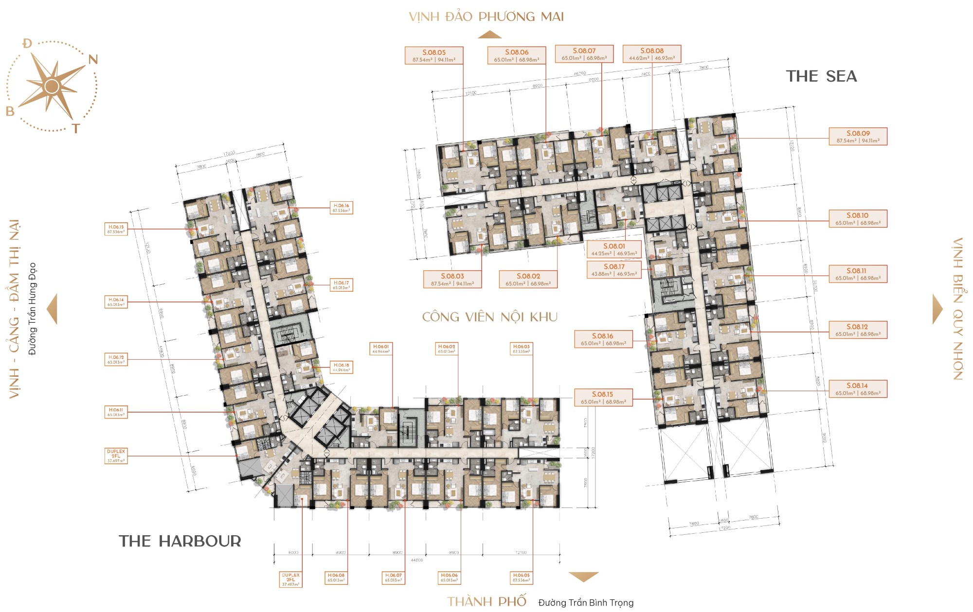Mặt bằng Simona Heights Quy Nhơn