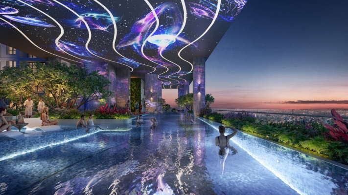 Tầm nhìn ban đêm đắt giá khi chọn căn hộ cho thuê Quy Nhơn.